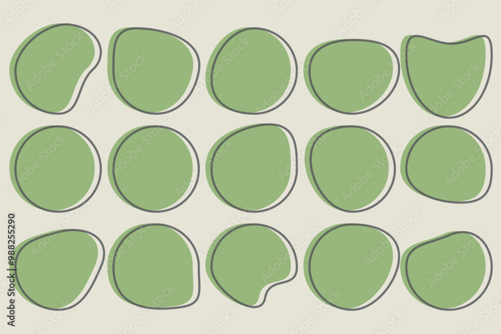 Poster blob shape set. liquid irregular blob shape set. vector illustration.