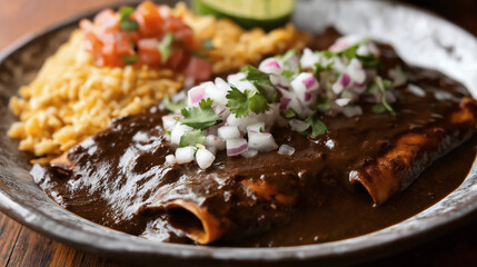 Enchiladas de Mole Also known as mole poblano
