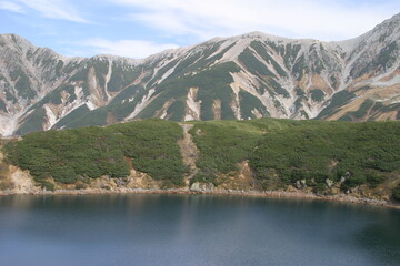 みくりが池より高い立山を望む、富山、立山、日本のアルプス