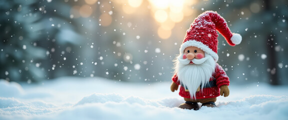 Festive Gnome in Winter Wonderland