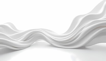 Obraz premium White 3D background with geometric texture illustration, beautiful curved pattern for web screensaver. Light gray texture with fine lines like fabric