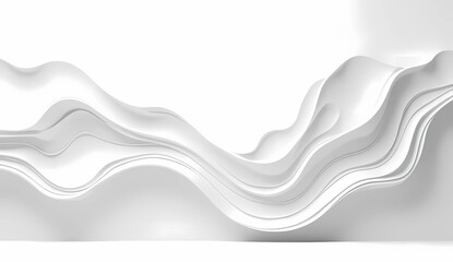 White 3D background with geometric texture illustration, beautiful curved pattern for web screensaver. Light gray texture with fine lines like wood,