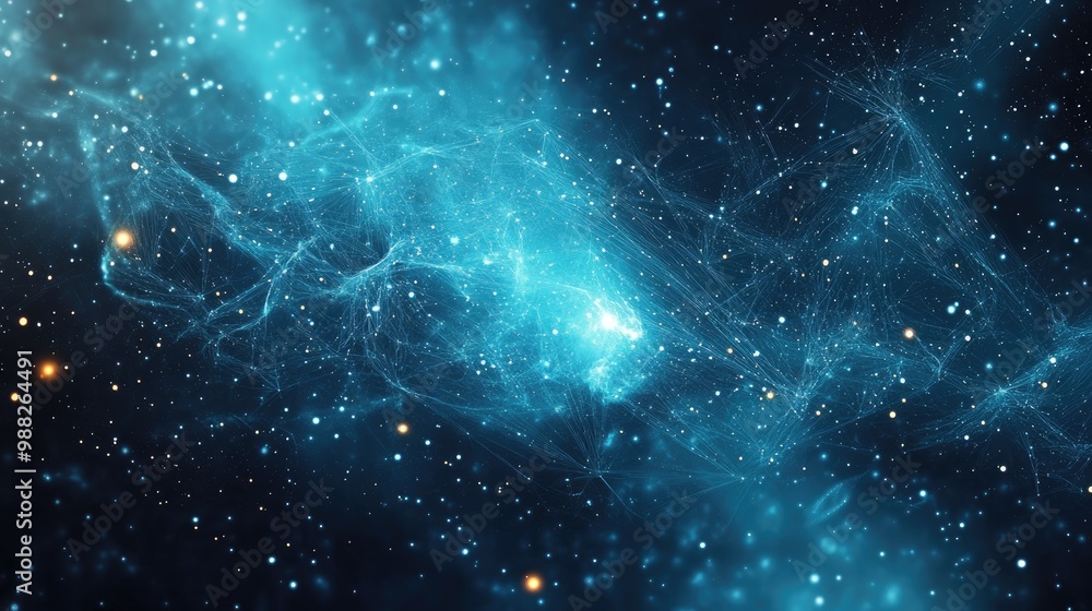 Aufkleber abstract digital space backdrop with enigmatic elements