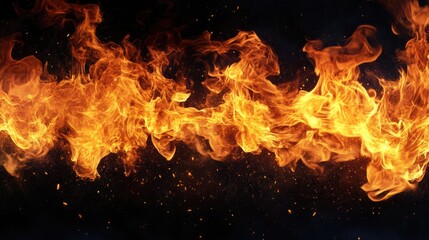 Obraz premium Burning flame number two in action