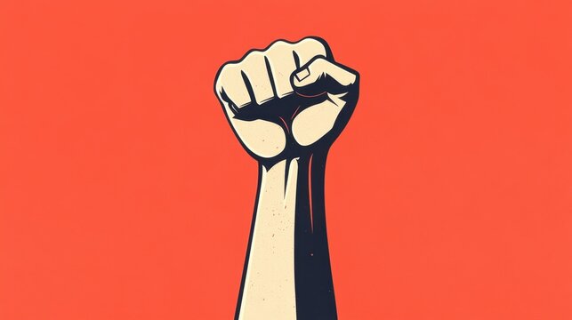 A striking 3D design of a fist conveys a deep ache, set against soft, smoky hues for a modern cartoon effect.