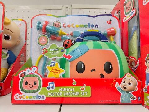 Cocomelon brand Musical Doctor Checkup Kit toy set for young kids.