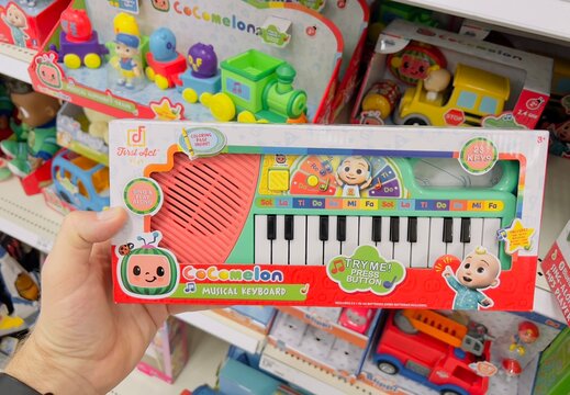 Cocomelon piano toy for learning music and songs for kids.