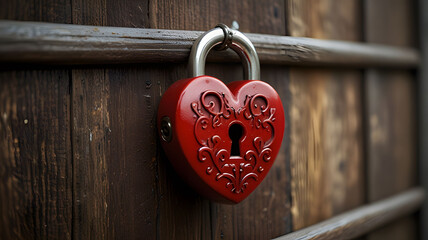 A heart with a lock inside" (representing love and commitment)