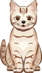 Munchkin cat 猫｜短足が可愛らしくて甘えん坊！キュートな丸顔のマンチカンのイラスト