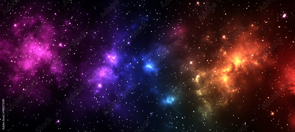 Poster a dark, cosmic supernova background with bright colors and a large text space