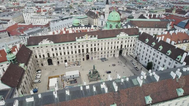 The Innerer Burghof in Vienna, Austria, showcasing its historic architecture and surrounding urban space