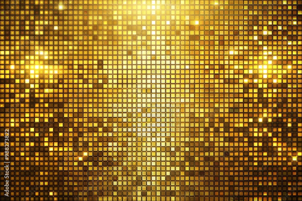 Canvas Prints golden mosaic background with sparkling glitter effect