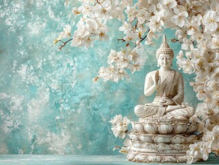 buddha purnima vesak background with copy space