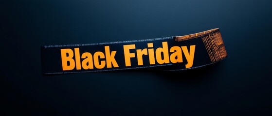 A promotional banner for Black Friday showcases enticing deals in bold lettering against a striking dark background, drawing attention to the exciting shopping event