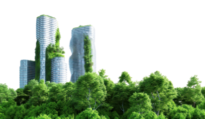 PNG Eco-friendly urban green architecture
