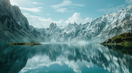 Lake between mountains