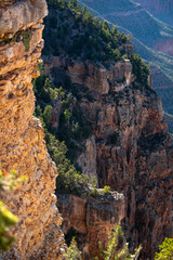 Rock canyon, rocky mountains. Canyon rock landscape. Monument valley. Panoramic view. Canyon National Park.