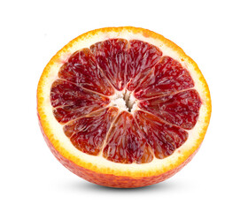 Blood orange isolated on transparent png