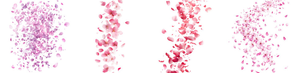 Obraz premium Vibrant and colorful pink and purple confetti explosion background Festive and dynamic abstract design with scattering splashing and swirling effects creating a celebratory and joyful atmosphere