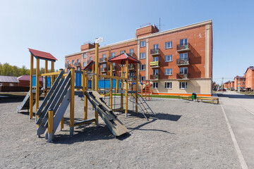 children's playground on the territory of an apartment building