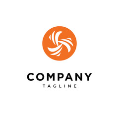 Windmill abstract logo icon vector © Imam