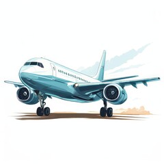 the AI Image Generator, Passenger airplane flight