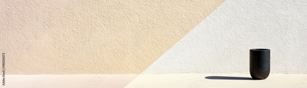 Poster harmony in minimalism: intersecting lines on blank surface