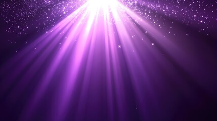 Glowing purple light effect with shimmering rays
