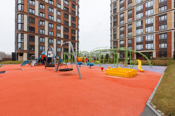 children's playground on the territory of an apartment building