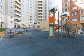 children's playground on the territory of an apartment building