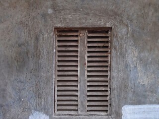 old window vents made of wood