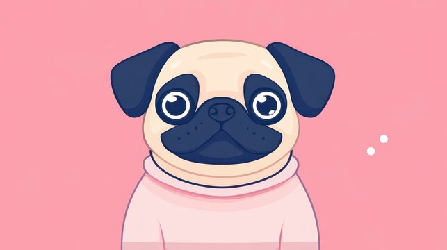 Cute pug design adds charm to kids wear, featuring fun textures that make every outfit playful and joyous.