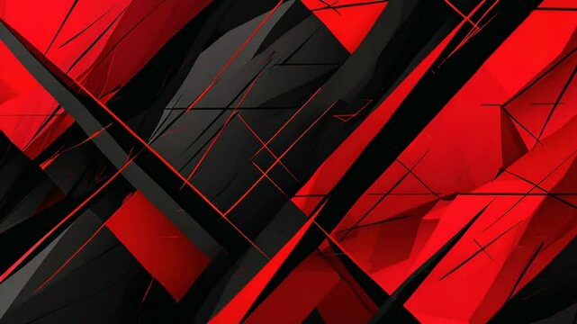Abstract geometric pattern with red and black colors.