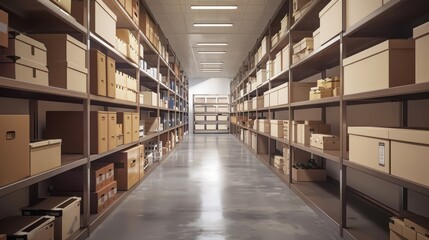 Obraz premium Evidence Room: A locked area dedicated to case evidence, featuring shelving and containers for proper categorization, with strict inventory control for integrity. 