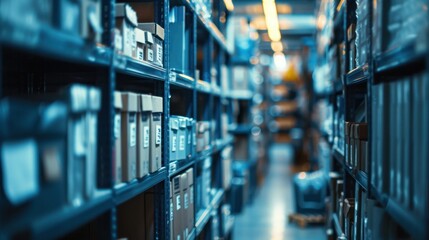 Evidence Room: This secure, locked area preserves case evidence, using shelves and containers for organization, along with rigorous inventory control measures.
