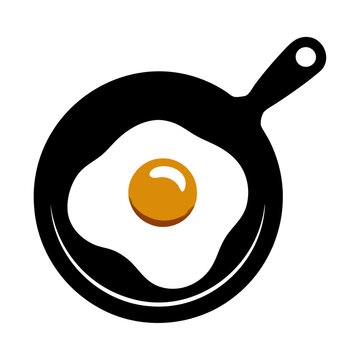 recommend clip art: Fry egg black silhouette icon design