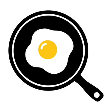 recommend clip art: Fry egg black silhouette icon design