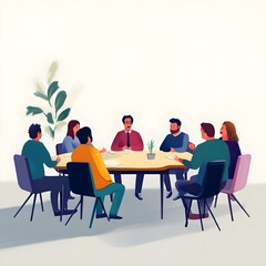 People sitting and talking