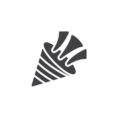 Party popper vector icon