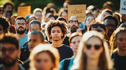 A vibrant assembly unites with signs promoting amnesty rights, symbolizing their shared commitment to social justice.