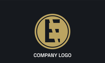 E logo , symbol on vintage background