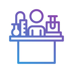 Laboratory gradient icons. can be used for research, science and universities. editable stroke, suitable for websites, UI and interfaces.