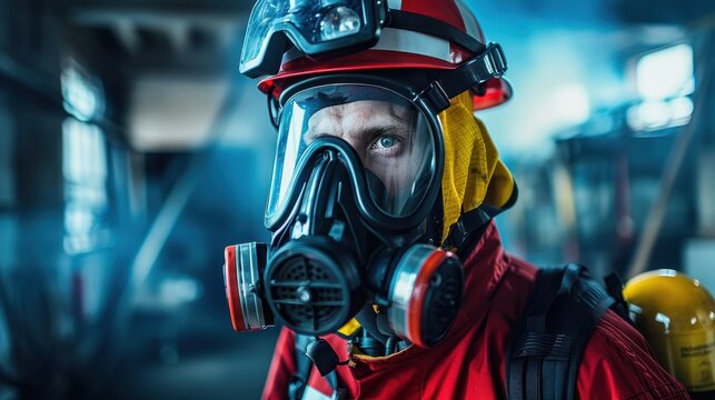 Breathing Apparatus (SCBA): A portable air-supplied system providing firefighters with clean air in smoke-filled or toxic environments for safe operation.
