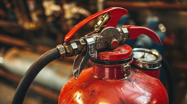 Fire Extinguisher: A vital safety tool, this portable device is filled with agents like water, foam, or chemicals, used to tackle small fires in emergencies.
