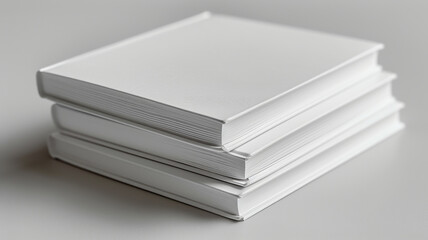 White books lying on the table close-up