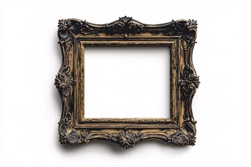 An elegantly crafted vintage frame mockup, adorned with intricate details, ideal for displaying haunting artwork or chilling event posters against a clean backdrop.