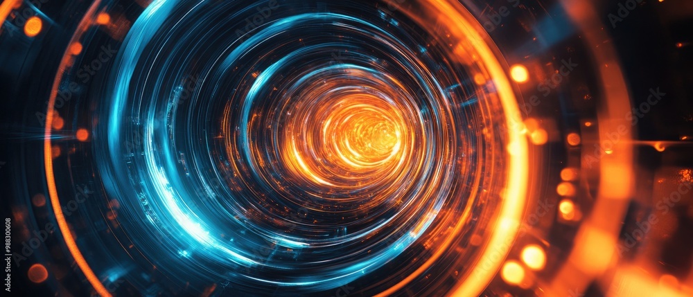 Poster abstract circular light effect backdrop