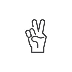 Peace Sign line icon