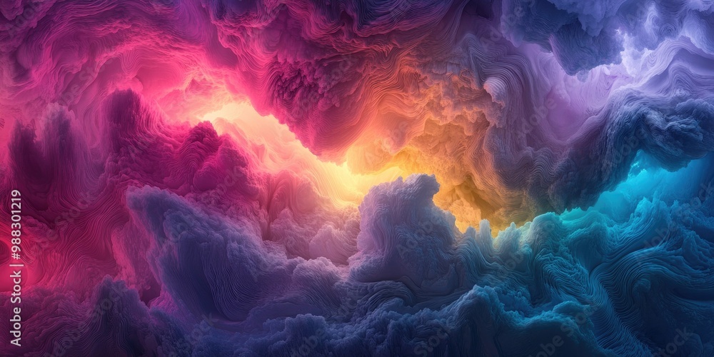 Aufkleber fantasy abstract multicolor texture creating a surreal illusion offering a visually striking backdro