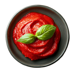 Tomato sauce on white and transparent background. PNG cutout.